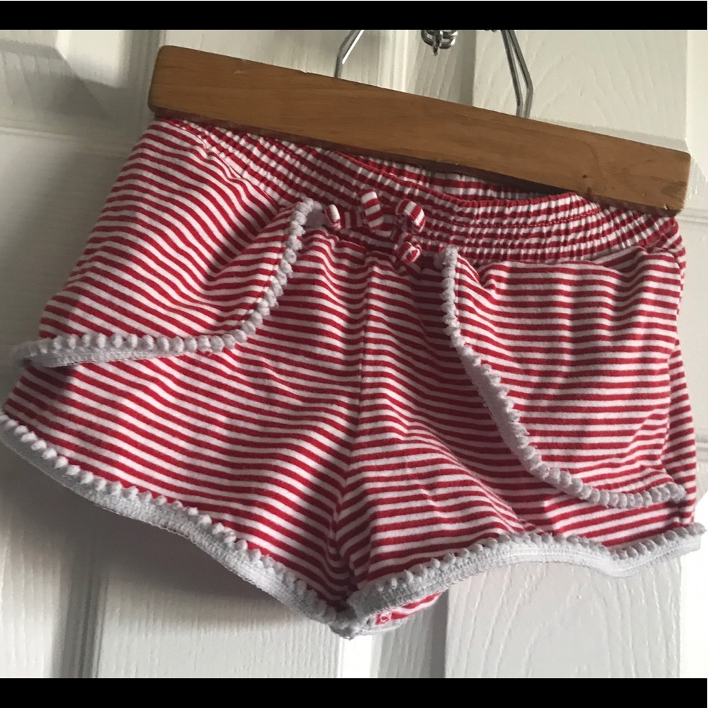Red and white stripe shorts